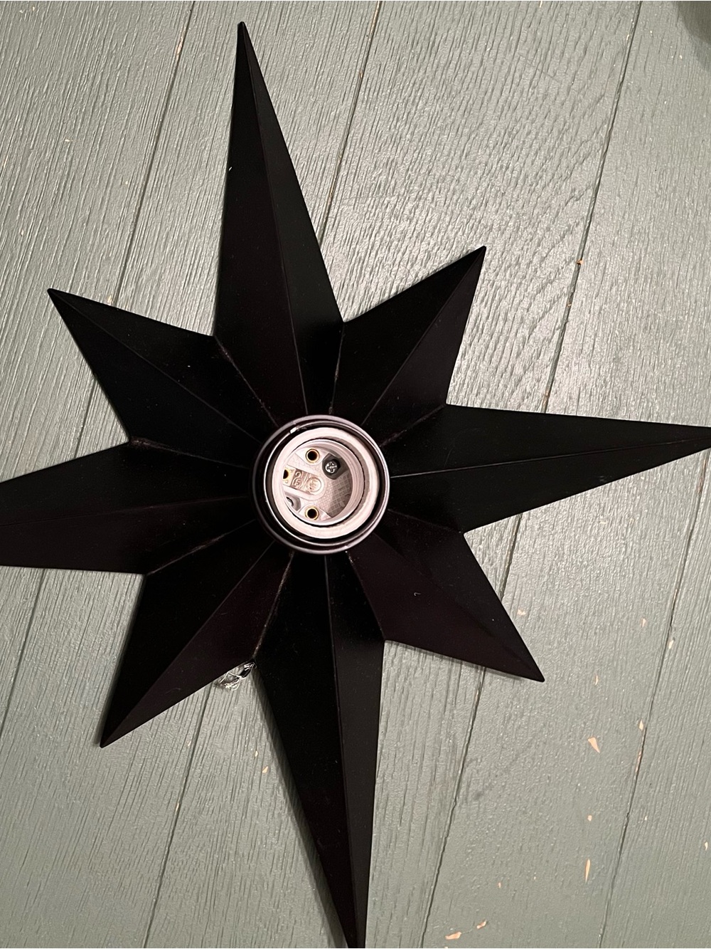 Black Metal Flush Mount Star Ceiling Light 14” MCM-Look Home Lighting